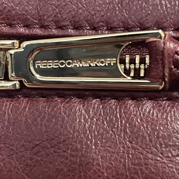 Rebecca Minkoff Mini 5 Zip Port Wine Burgundy Maroon Convertible Shoulder Bag - Picture 7 of 7